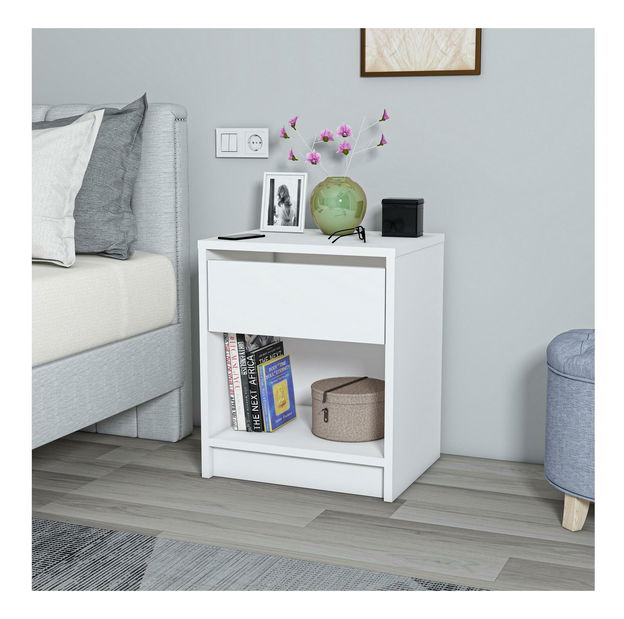 Noční stolek Cedrea (bílá)