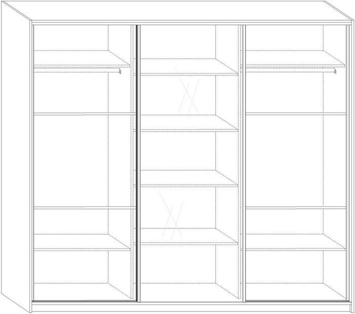 Šatní skříň Retford 240 C (se zrcadlem)