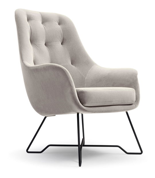 Křeslo Eliah (světle šedá)