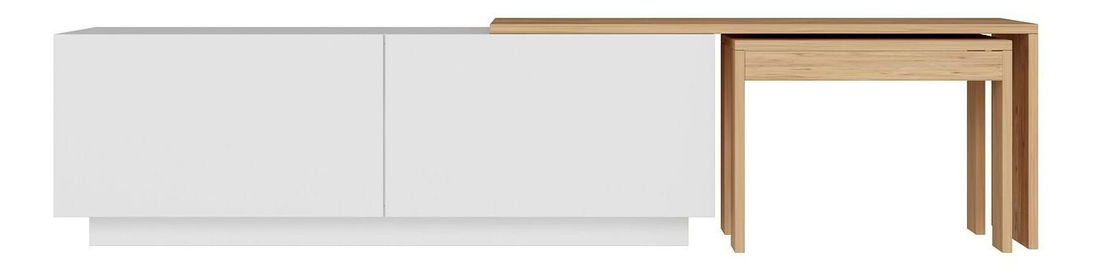 TV stolek/skříňka Ossa (bílá + borovice atlantická)