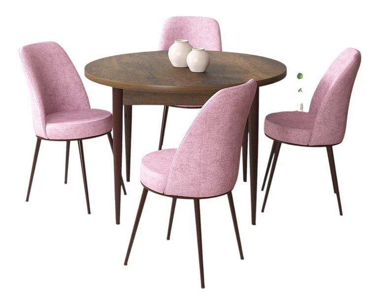 Jídelní set Torra (bílá + kouřová) (pro 4 osoby)