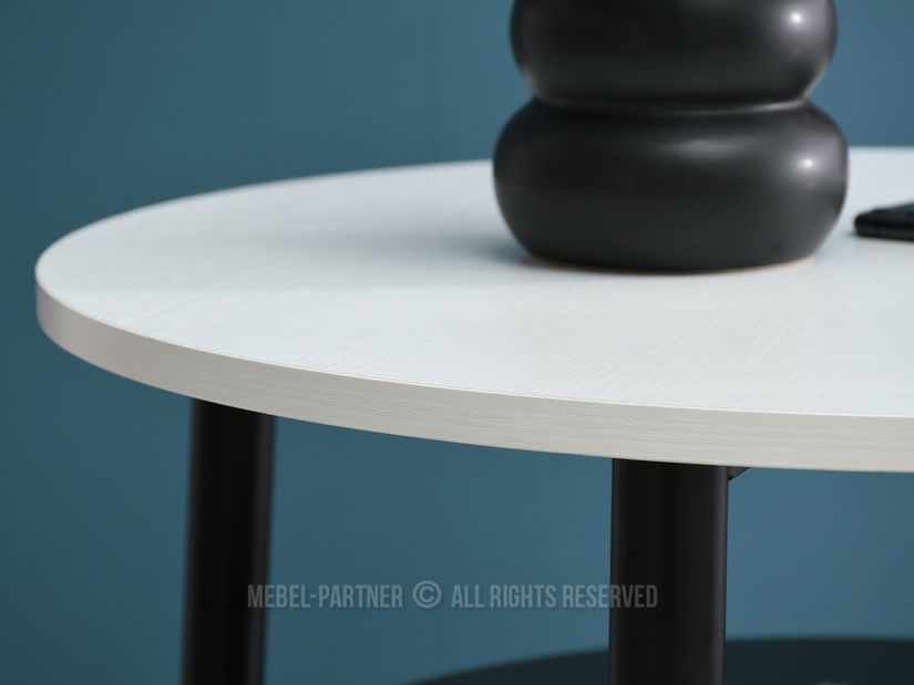 Konferenční stolek Randolf S (bílé dřevo + černá)