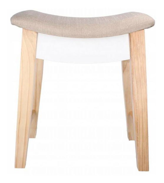 Taburetka Nature (bílá + béžová)
