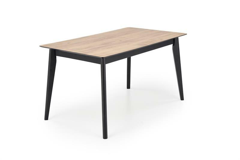 Jídelní stůl Guliano (dub wotan + černá) (pro 6 až 8 osob)