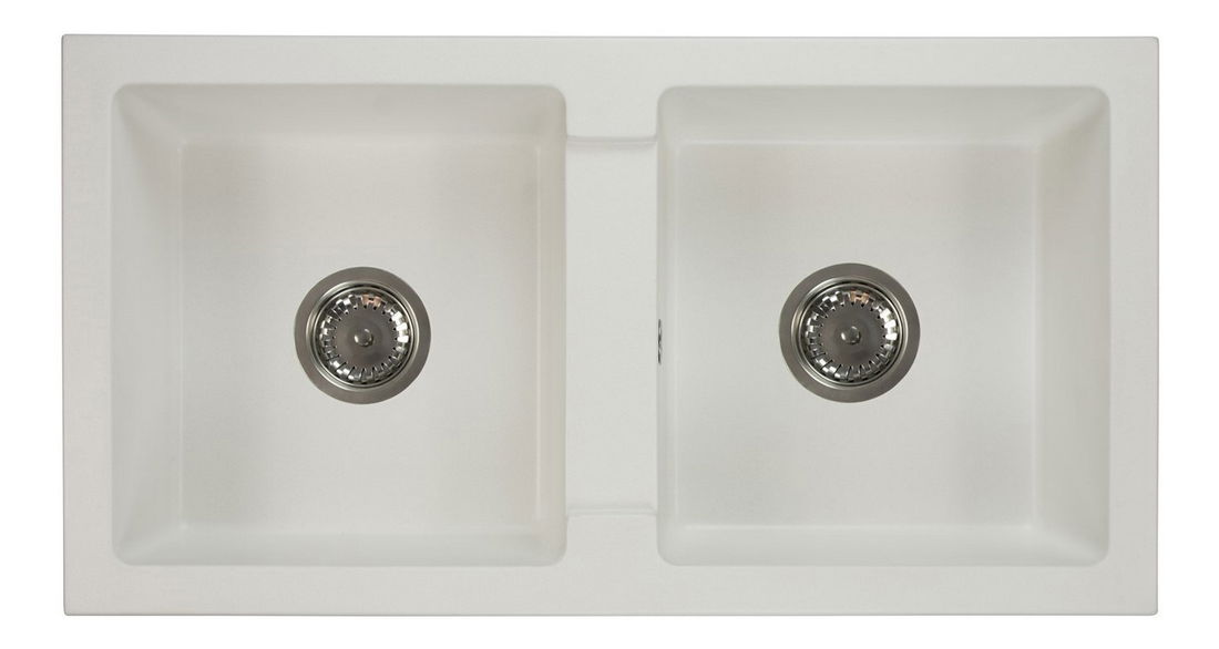 Kuchyňský dřez Byrbys (bílá) (s 1 otvorem pro baterii)