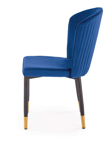 Jídelní židle Krakury (tmavě modrá + černá + zlatá)