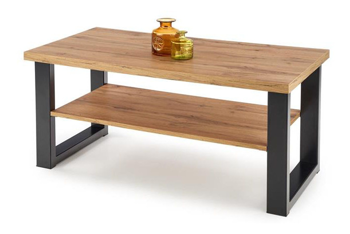 Konferenční stolek Vemma (přirodně dřevo + černá)