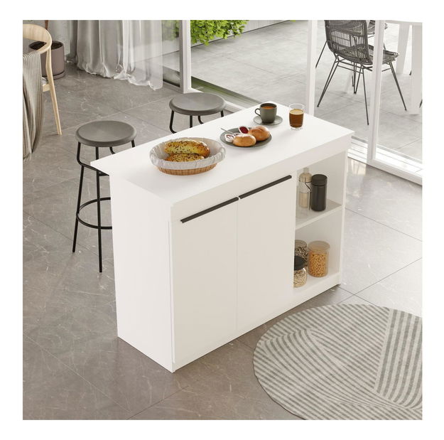 Barový stůl Orlandia 2 (pro 2 osoby) (bílá)