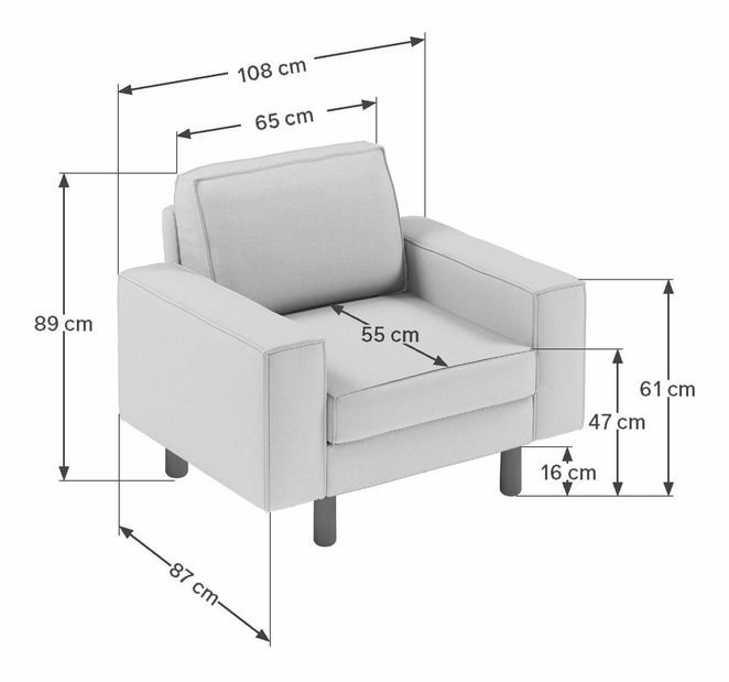 Křeslo Spary 1 (béžová + ořech)