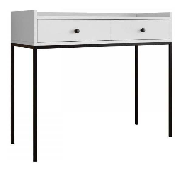 Toaletní stolek Tezarta 2SZ (bílá + černá)