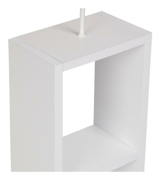 Stojanová lampa s policemi Astaresta 3 (bílá + ecru)