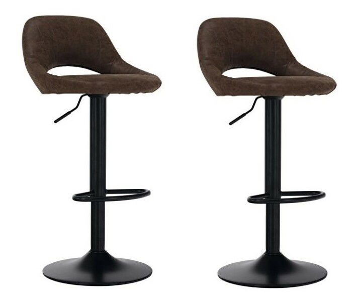Set 2 ks. barových židlí Losarr (hnědá) *bazár