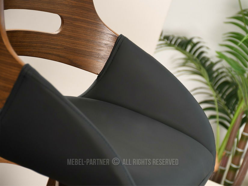 Židle Theo H (ořech tmavý + černá)