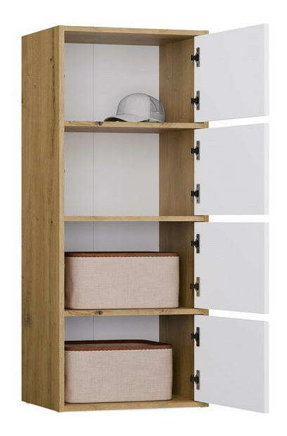 Skříňka Afoctera 1 (dub artisan + bílá)