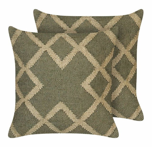 Sada 2 ozdobných polštářů 45 x 45 cm Gopa (zelená) *výprodej