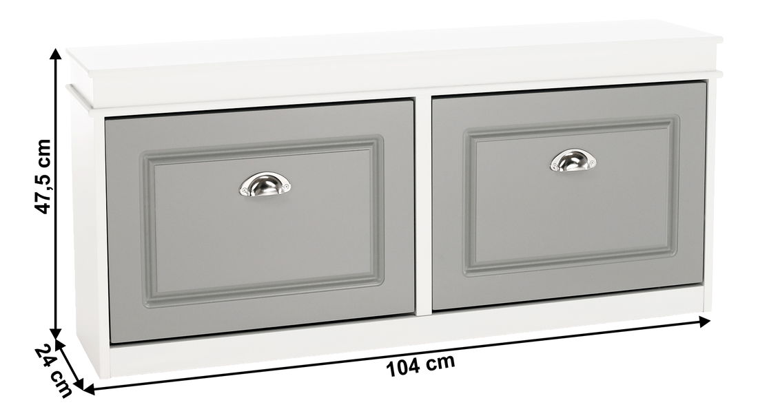 Botník Epery TYP 4 (bílá + šedá)