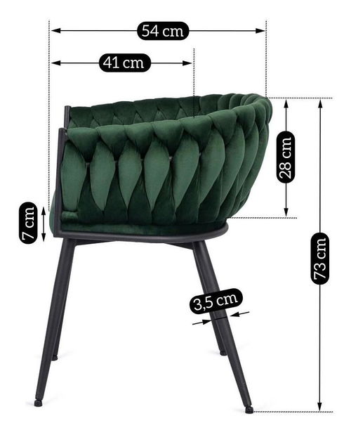 Jídelní židle Encuesta (zelená)