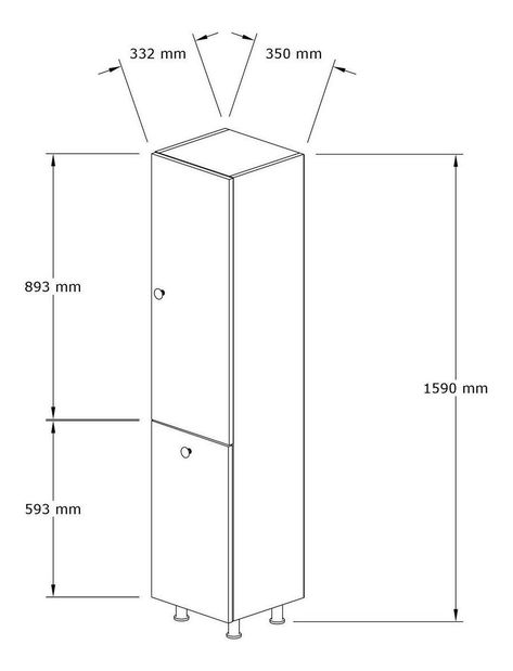 Koupelnová skříňka Line (ořech)