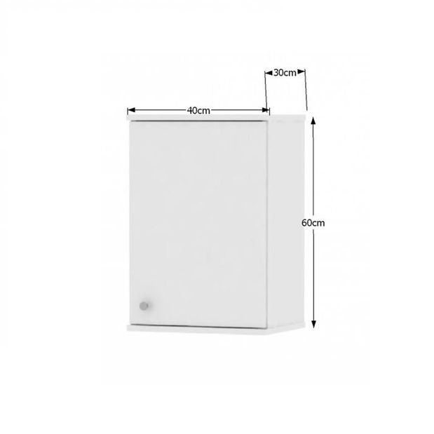 Koupelnová skříňka na stěnu Tarika SI10 1D bílá
