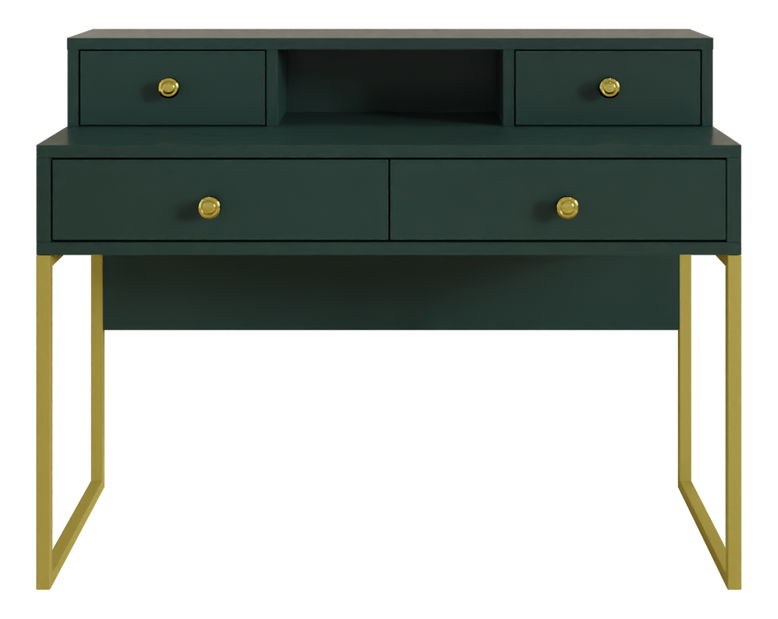 Toaletní stolek Cardinal (tmavě zelená + zlatá)