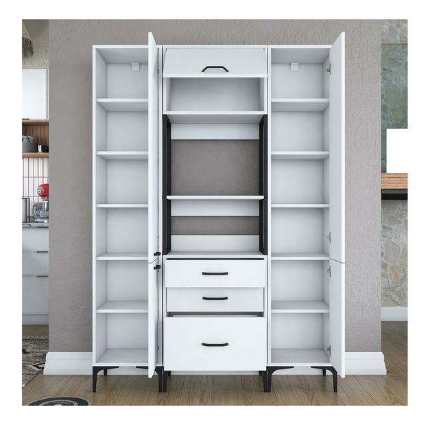 Policová skříň Jenaretta 145 (bílá)