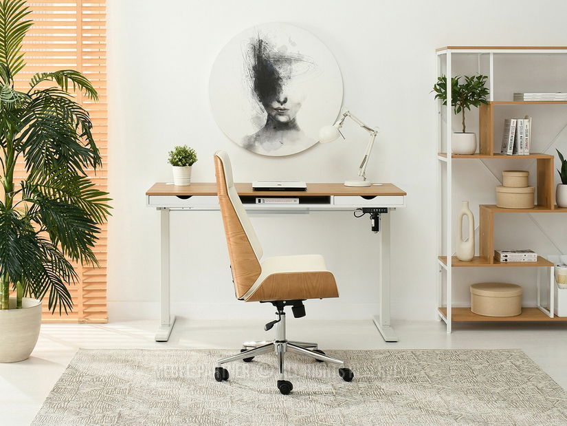 Židle Aukley (krémová + chromová)