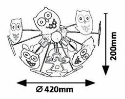Závěsné svítidlo Birdy 6389 (vícebarevné)