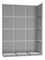 Set 19 čalouněných panelů Quadra 120x160 cm (světlešedá)