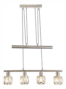 Závěsné svítidlo Kris 54356-4Z (nikl + průhledná)