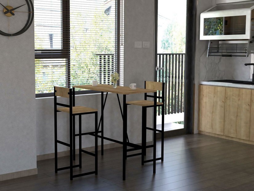 Barový set Mumupo (dub) (pro 2 osoby)