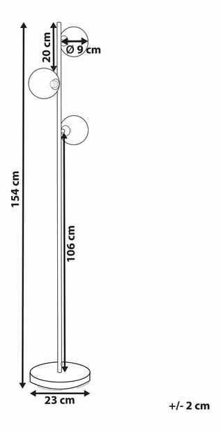 Stojící lampa Rams (stříbrná)