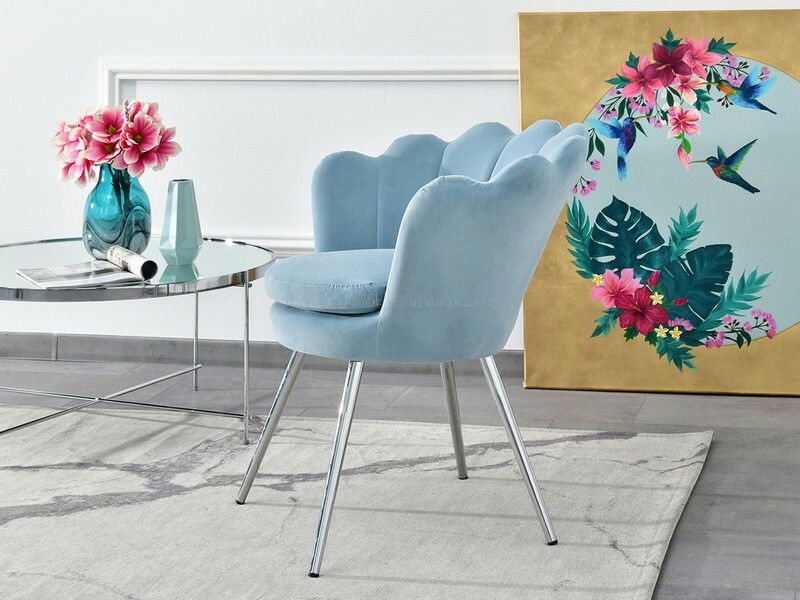 Křeslo Lasair (modrá + zlatá)