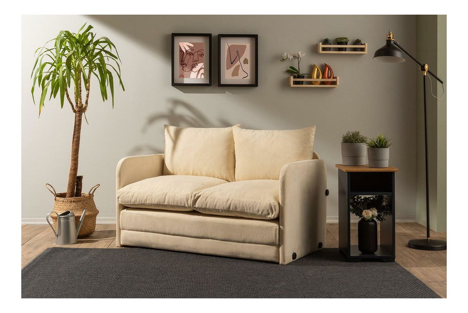 Rozkládací pohovka Sagoretti (krémová)