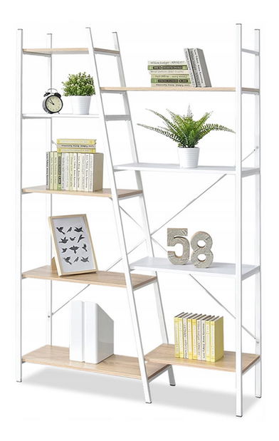 Regál Gecon Reg (dub + bílá)