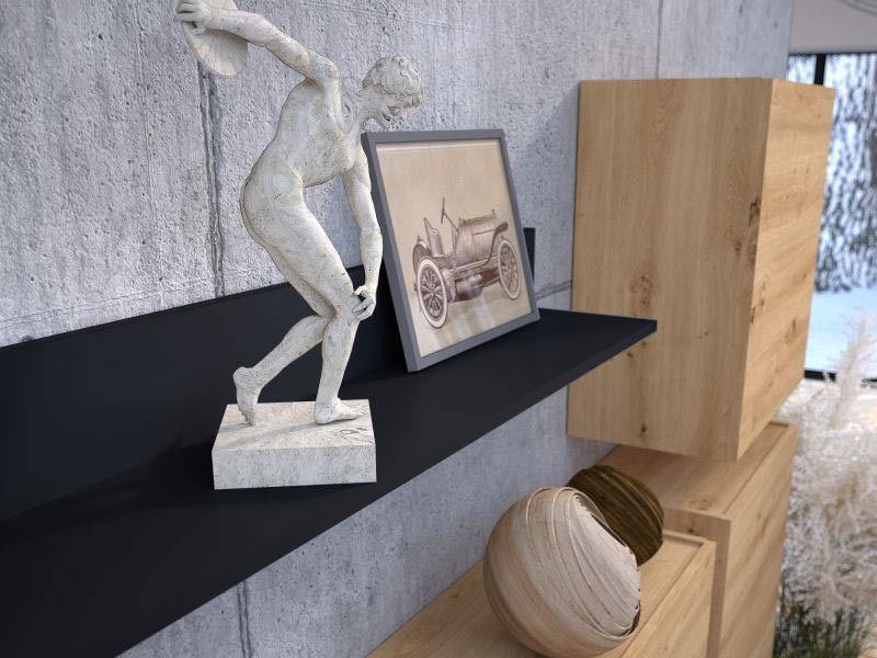 Obývací stěna Molin (černá)