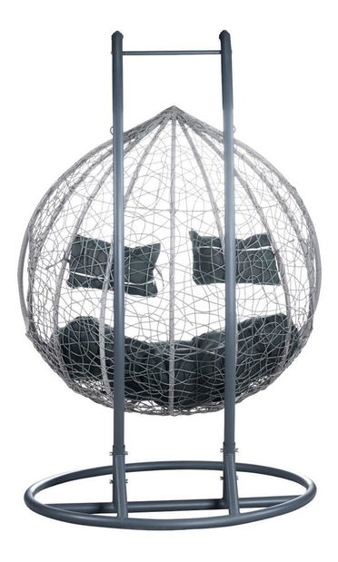 Závěsné dvojkřeslo Deber (šedá)