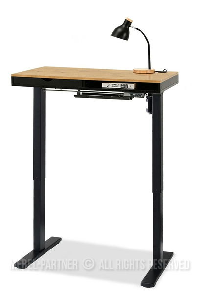 PC stolek Osto 100 (dub černý + bílá)