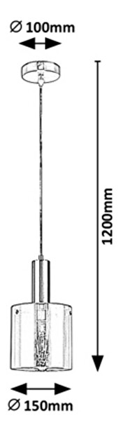 Závěsné svítidlo Gratonit 5249 (chromová + dymové sklo)