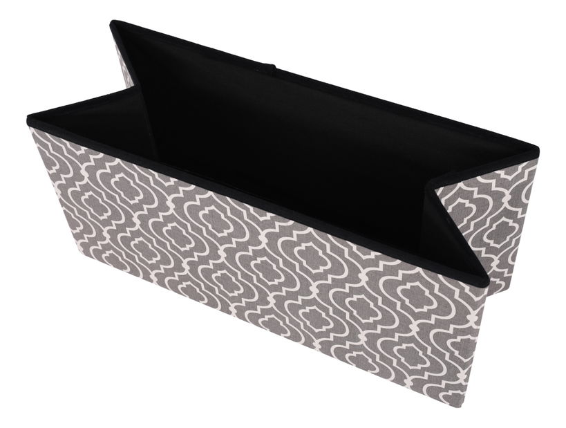 Skládací taburetka Leucit (šedá + bílý vzor)