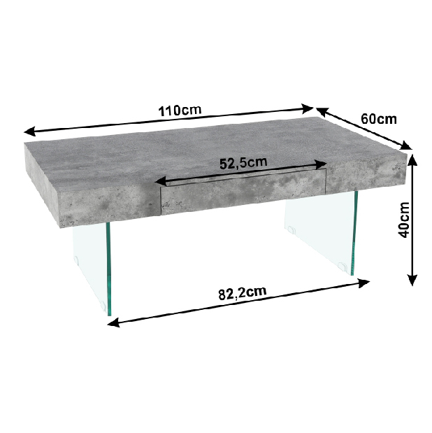 Konferenční stolek Daisy (beton)