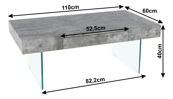 Konferenční stolek Daisy (beton)