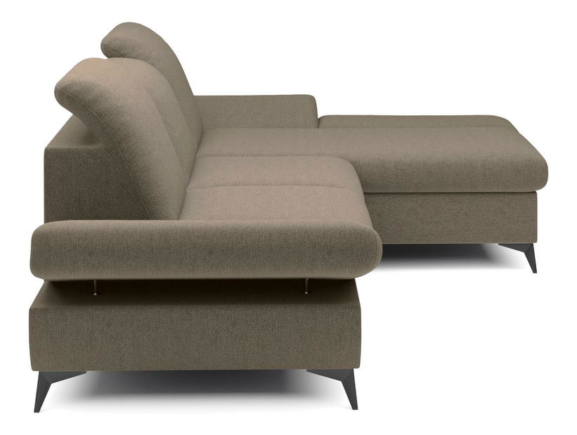 Rohová sedací souprava Harpie (šedohnědá) (P)