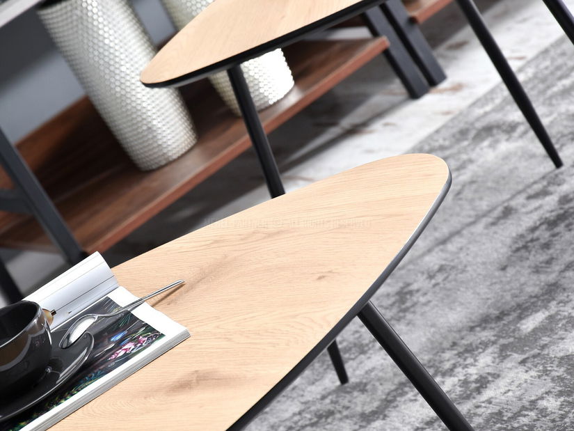 Konferenční stolek Rossi Zest Xl (sonoma + černá)