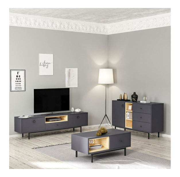 Sestava nábytku do obývacího pokoje Natty 1 (antracit)