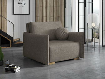 Rozkládací křeslo Carivia Glov I (hnědá) (s úl. prostorem)