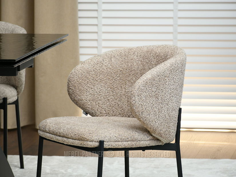 Židle Marleen (tmavobéžová + černá)