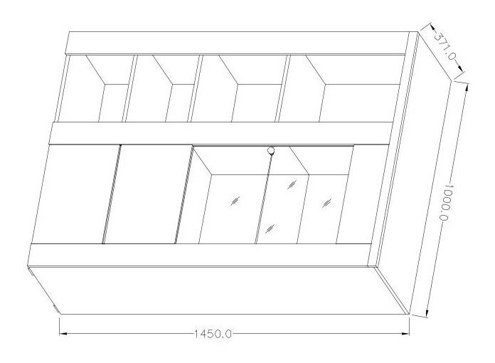 Vitrína Larita Typ 44 (ořech)