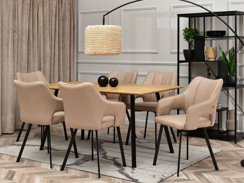 Židle Carl (béžová + černá)