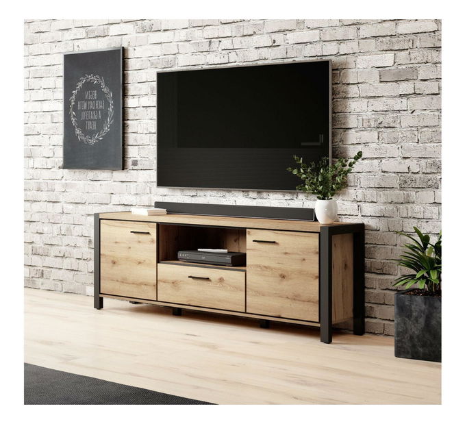 Tv stolek/skříňka Armin Typ 41 (dub taurus + matná černá)