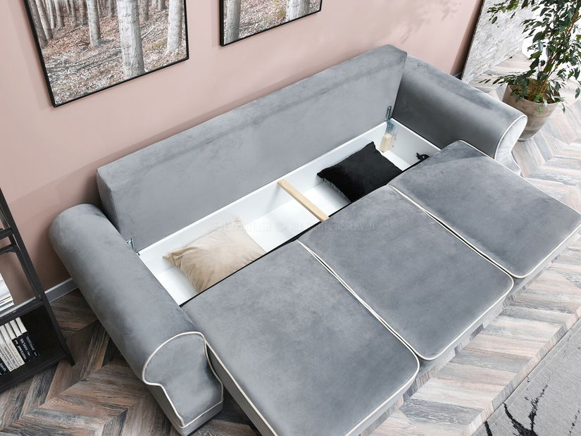 Pohovka trojsedačka Taskent (šedá + černá)